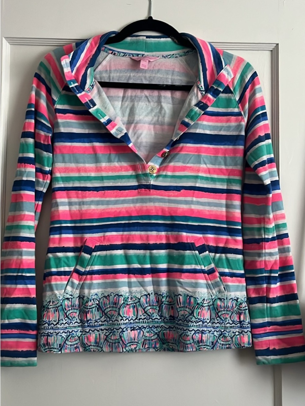 Lilly Pulitzer Striped Pullover in Pink, Blue & Green